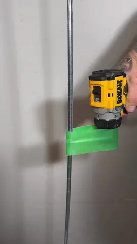 Spinning a nut on threaded rod can be a pain • I learnt this little trick here on IG • I’m using the @ram_board 90 day tape here The Dewalt chuck on the DCD805 grabs onto the tape great and this makes extremely quick work of spinning the nut • The Dewalt drill is available @shopfao @dewalttough . . . #tools #engineering #construction #hvac #electrician #tips #tricks