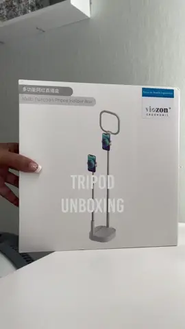 reposting this since tiktok muted my other one for copyright reasons 🥺  i finally took the risk and invested in this tripod that was trending on tiktok not too long ago, im so excited to start making better content for you all especially since i can now be hands free! whoohooo!🫶🏼🤩 the link to this tripod will be on my amazon store front if interested! also please don’t mind my burnt nails lmao! they will be getting done soon. happy wednesday 💗🌷 #unboxing #tripodunboxing #iphonetripod #blackgirltiktok #blackcontentcreators 