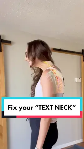Calling all cell phone users 😬 #techneck #posturecorrection #LearnOnTikTok #textneck #neckpainexercise #healthtok #backtowellness 