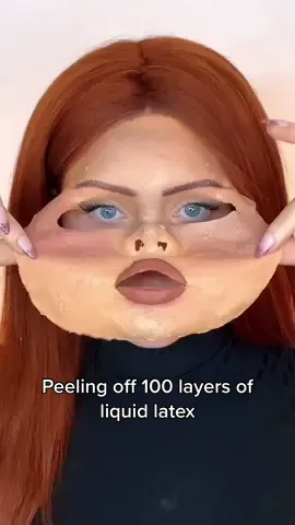 Replying to @Mia Longworth Peeling off 100 layers of Liquid Latex 😱😱😱 ouch. I still have this peel off face in my makeup room just sat looking at me 🙃😂 what else shall I do 100 layers of?! #100layerschallenge #100layers #sfxmakeupremoval #sfxmakeup #makeupremoval  #makeupchallenge #100layersofliquidlatex #liquidlatex 