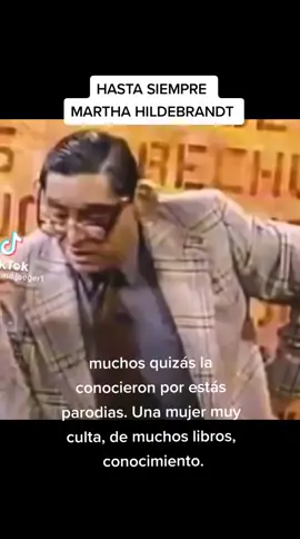 Hoy falleció #marthahildebrandt descansa en paz. La recordamos con esta paradodia e imitación de JB para el especial del humor. 