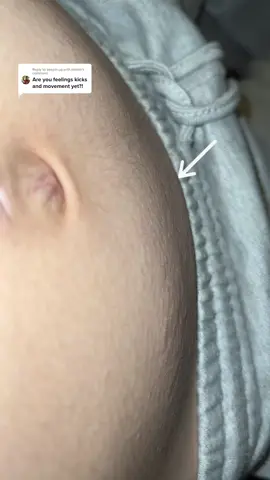 Replying to @keepin.up.with.tristen first movement caught on video last night 🥹🤍 #pregnant #babymovements #momof2 