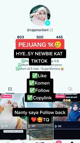 Hye.. jom support each other.😘😘 #Trending #Viral #foryoupage #seo #Fyp 