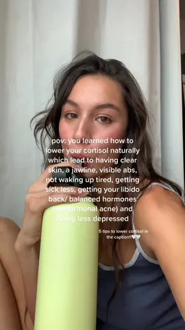 we’ve all heard about balancing our hormones (estrogen, progesterone, testosterone etc.) and that’s SO IMPORTANT however your stress hormones are ALWAYS prioritized over your sex hormones and unfortunately that means that if you have adrenal fatigue or unbalanced hormones your cortisol can be the first and only hormone to “work” cortisol is SO IMPORTANT but unfortunately with our lifestyles we tend to overproduce it and live in fight or flight which causes weight gain, acne, fatigue, depression, anxiety, sleeping issues, and general fatigue not to mention the fact that you can kiss your s3x drive goodbye. Here are 5 things you can do right now to lower cortisol: 1. Eat a protein/ fat heavy breakfast 2. Start lifting weights (moderate lifting don’t go crazy too much of a good thing isn’t good) + implementing yoga into your routine 3. Reduce caffeine intake (cut down on coffee or swap to green tea/ matcha) NO CAFFEINE ON AN EMPTY STOMACH 4. Prioritize your sleep and wake up routines start the day with natural light not your phone(limit artificial lighting all together) 5. Laugh every day even if it’s forced (sounds dumb but try it then come talk to me) thank u for reading I love you #lowercortisollevels #lowercortisolnaturally #howtoclearyourskin #hormonalacnesolution #healacnenaturally #hollistichealth #hollistichealing #balancehormonesnaturally #balancehormones #cortisolbellygone #cortisolbelly #howtogetajawline #cortisollevels #getenergynaturally #energylevels #highcortisol #highcortisolhelp #anxietyrelief #depressionanxiety #glowingskin #howtogetglowingskin #getglowingskinathome #howtobalancehormones #balancehormoneswithme #acnehelp #acnehormonal 
