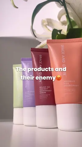 Our deodorant serum and their enemy😡 #GraceandGlow #ForEleganceOnly #DeodorantSerum 