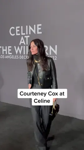 Courteney Cox looking chic at Celine #courteneycox #celinebyhedislimane #celineshow #celine