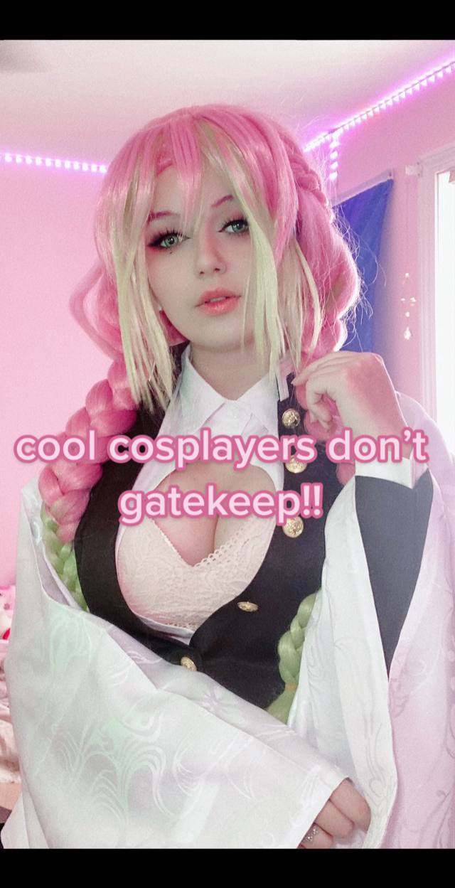 i love this trend sm <3 #eribunnie #cosplay #cosplayer #cosplayers #danganronpa #demonslayer #makeup #anime 