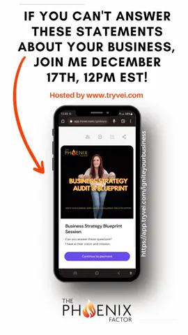 Comment 👉WEBINAR  to receive details on my $49 Blueprint Strategy Session December 17th at Noon EST hosted by @try_vei  I'll help you be able to say YES to the following statements... 👉I have a clear vision and mission. 👉I feel strong in my brand messaging. 👉I understand the proposition value of my offer. 👉I have a system for attracting clients. 👉I have a qualifying process so I'm not on FREE calls all the time. 👉I have an onboarding process. 👉I understand the client journey and experience. 👉I have systems in place to nurture my leads, clients, etc 👉I have automations set up to capture leads on my website & Social Media profiles. 👉I'm confident selling my services. 👉I know how much it costs to acquire clients. 👉I have products, memberships, etc that allow me to make money in my sleep. 👉I create consistent opportunities, posts, ads, emails, etc to nurture potential clients. I will help you answer them and review our Business Blueprint template and discuss every aspect from creating your offer, attracting ideal clients, setting up qualifying and onboarding systems, marketing, etc. There will also be an open Q&A at the end. Bring your notebook because this is valued at $2499.00 and you will find out why ! Ready to skip the webinar and dive into support from our team? Text the word IGNITE to 757-780-8383 and let's chat! Saturday, December 17, 2022 at 12:00 pm on @try_vei platform.  #healthandwellnessbusinesscoach #businessblueprint #marketingtips #salestips #leadgenerationtips #healthandwellnesscoaching #functionalmedicinedoctor #holisticpractitioner #healthcoaching #integrativenutritioncoach #naturopathicdoctor #healthandwellnessbusiness