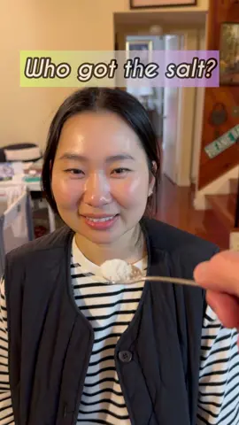 WHO GOT THE SALT?! Answer revealed tomorrow! #hungryfam #familytime #FamilyFun #familygoals #familythings #familytiktok #familygames 