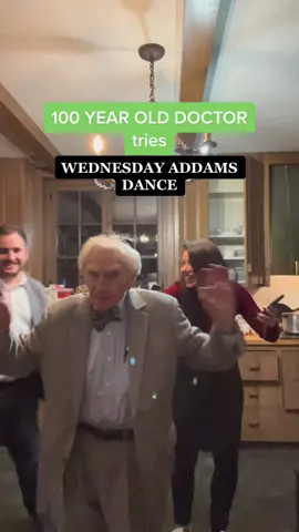 100 year old doctor doing the Wednesday Addams dance…or not 😅 #wednesdayaddams #wednesdaydance #fyp #100yearsold #jennaortega #netflix