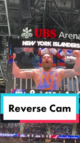 In honor of the #isles #reverseretro Jersey, they also featured #reversed clips 😆. #ubsarena 