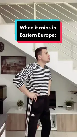 Every eastern european when it’s raining 🌧️  #easterneurope #rain #unplug #humor #balkans 
