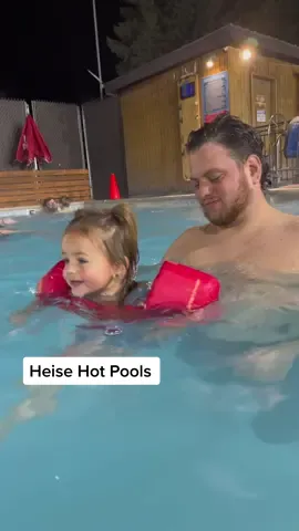 went swimming with snow on the ground 😅 #foryou #fyp #snow #hotpools #swimming #toddler #family #cute 