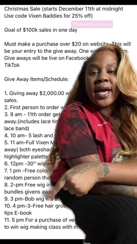 Christmas Giveaway 🎉🎊 #thehairvixens #christmasgiveaways #wiggiveaways #GenshinImpact33 #wigsale #christmasdeals2022  