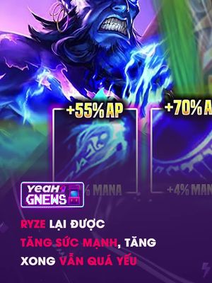 Ryze lại được tăng sức mạnh :))) #Ryze #faker #LMHT #lienminhhuyenthoai #leagueoflegends #LOL #Riot #fyp #game #yeah1 #yeah1digital #yeah1gnews