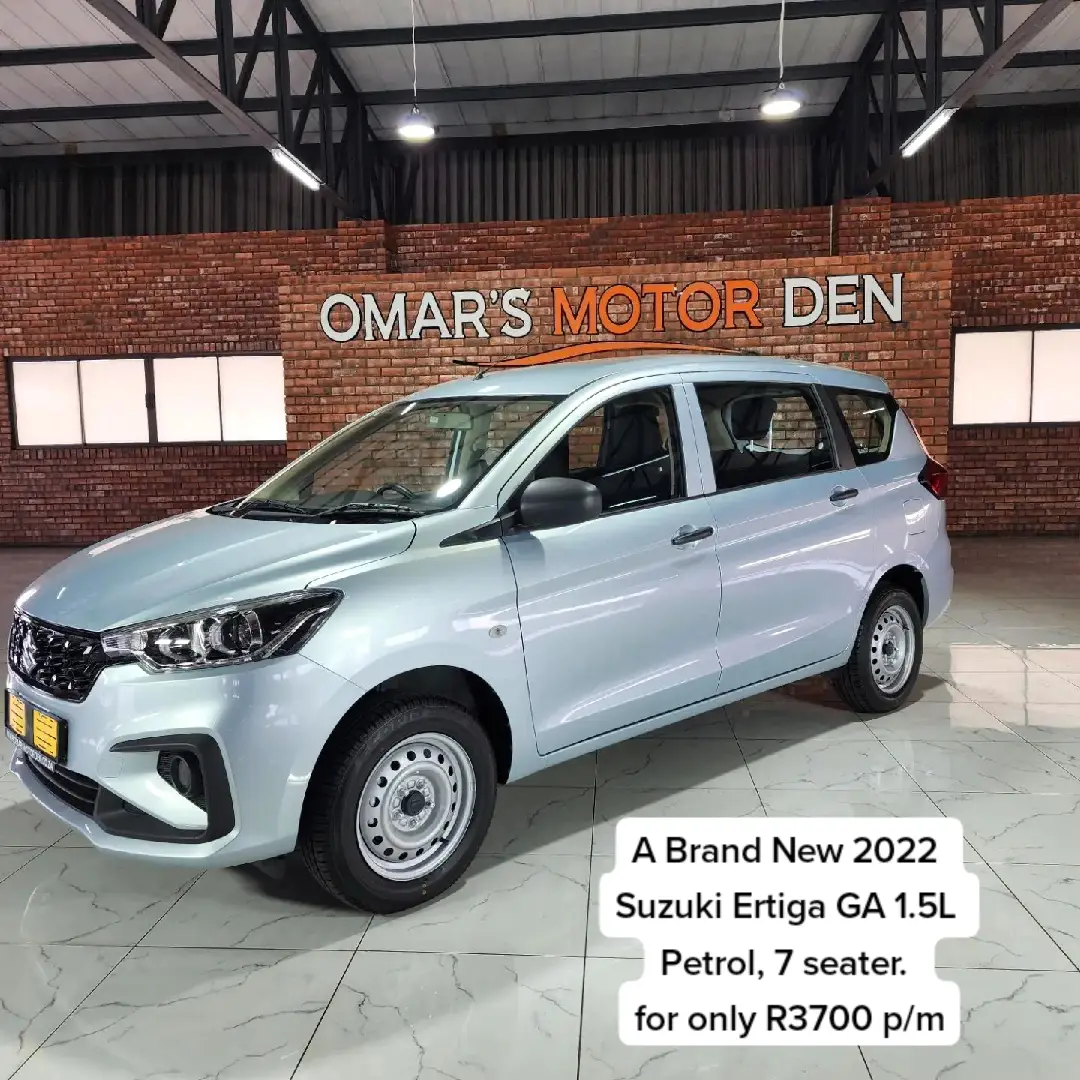 2022 Suzuki Ertiga 1.5L petrol GA. Available at #omarsmotorden for only R3600 p/m. Price includes  4 years/ 60 000km services plan. call 063 643 7627 for enquiries.