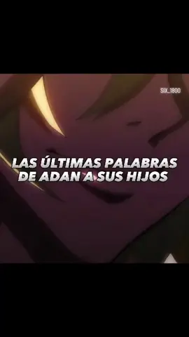 palabras solitarias. despedida de adán. #anime #adan #ragnarok  #sad #frases 