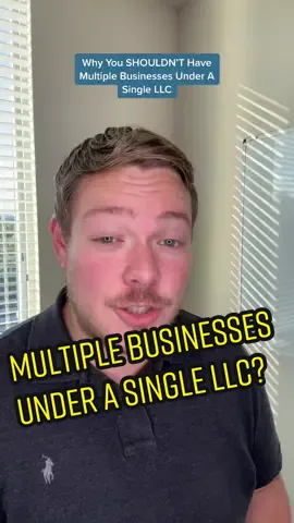 Having multiple businesses operating under a single LLC can be problematic in the long-term. Here’s some considerations to think about before going this route #businesslaw #llcregistration #llcfiling #startabusiness #businesstok #businesshacks #businesstip #trademark #businessowners #businessontiktok 