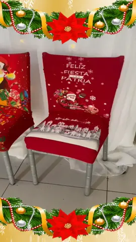 Fundas navideñas Spandex para sillas #fundas #navideñas #spandex #sillas #importaciones #fypシ #fyp #limaperu 