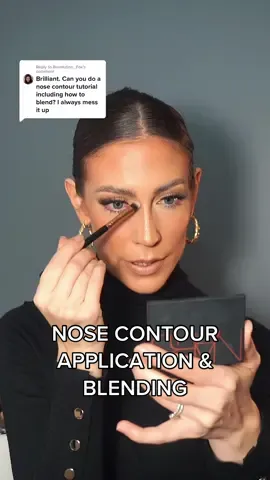Replying to @Revolution_Fox I wanted to do something a bit more noticeable & dramatic but was limited on time & was on 4 hours of sleep🙃 I hope this helps though!🖤 #nosecontour #nosecontourtutorial #makeuphacks #contourtutorial 