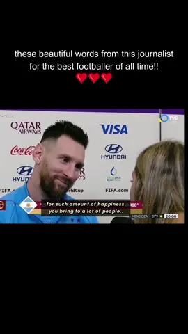 these beautiful words for the greatest footballer of alltime❤️ #beautiful #messi #goat #interview #lionelmessi #argentina #croatia #final #worldcup