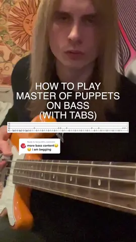 Replying to @fairycxttt Last Master of Puppets for the rest of 2022.. maybe #guitar #guitartok #metallica #bass #basstok #cliffburton #masterofpuppets #metal #thrashmetal #80s #foryoupage #fypシ 