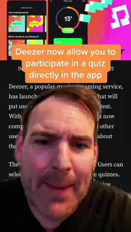 Deezer now has a Quiz feature in the app! #greenscreen #deezer #workhardplaylisthard 