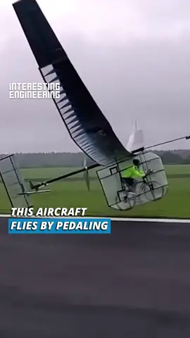 This aircraft is powered by humans, not by engines.
