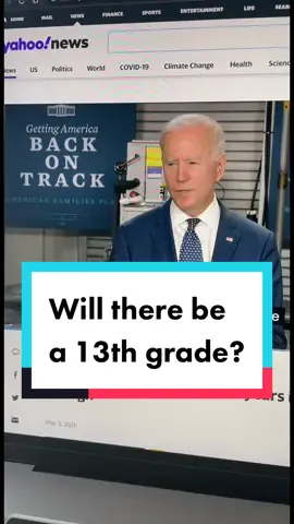 #stitch with @moneywayacee A clip of President Biden talking about adding additional years of free #education was taken out of context on social media. Here is the truth ⬆️ #news #freeschool #freecollege #college #politics #educationtok #highschool #yahoonews  
