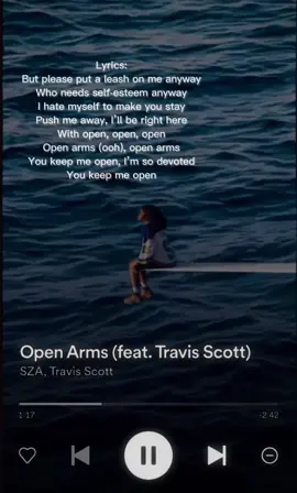 open arms - sza ft. travis scott #spedup  #speedsongs #sounds #fyp #trending  #sza #sos #audio #lyrics #foryoupage 