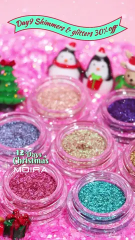 30% OFF All Shimmers & Glitters ☃️❄️🥳 #MOIRAbeauty #moiracosmetics #fyp #TheRealPussinBoots #shimmer #glitter #holidayvibes #giftideas #sale #foryou #glitter #holidaylooks 