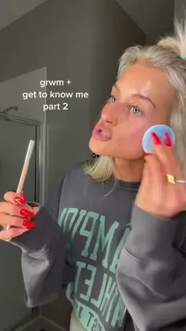 part two - getting ready with me while you get to know me 💗 #grwm #gettoknowme #makeuptutorial 