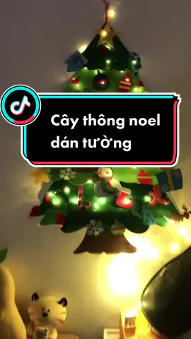 Cây thông noel trang trí dán tường siêu xinh #trangtrinoel #caythongnoel #christmastree #tiktokshop #freeship 