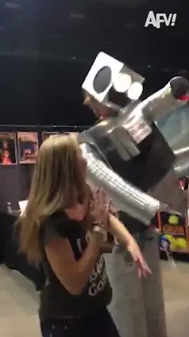 The robot was too good at their own dance 🤖 #funny#fail#costume#funnyvideos#dance#robot#afv