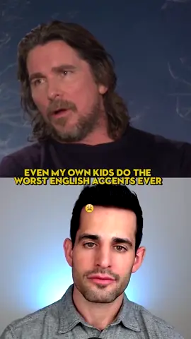 Christian Bale says his kids do the worst English accents ever 😂 #christianbale #actor #hollywood #interview #acting 