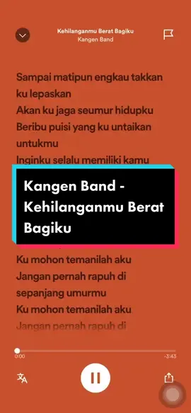Kangen Band - Kehilanganmu Berat Bagiku  🔥🔥🔥 #kangenband #kangenbandlovers #kangenbandkehilanganmu #kehilanganmuberatbagiku #song #music #musica #musically #tiktok #tiktokviral #tiktokviralvideo #tiktokviraltrending #tiktokmalaysia #tiktokindonesia #lyricsvideo #lyrics_songs #malaysia #malaysiatiktok #indonesia #indonesiatiktok #fyp #fypシ #fypage  #trending #trendingsong