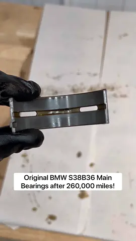 BMW E34 M5 S38B36 Original Main Bearings with 260,000 miles!   #bmw #bmwe34 #bmwm5 #performance #turbo #engine #DIY #cars #automotive #mechanic 