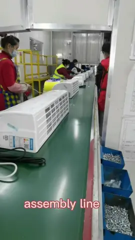 Air-conditioner internal package production line#assemblyline #productionline #conveyer #factory 