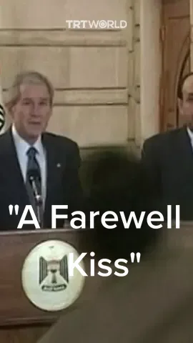 “This is a farewell kiss from the Iraqi people.” 14 years ago, Iraqi journalist Muntadhar al Zaidi threw his shoes at then-US President George W Bush during a press conference with Iraqi Prime Minister Nouri al Maliki in Baghdad