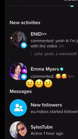 the account might not be real but the heart attack that came with it definitely was 😮‍💨 #emmamyers #wednesday 