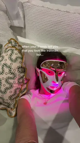 I’ll take looking like Ironman if that means ✨🫧#clearskin 🫧✨ @drdennisgross #acne #clearskinroutine #acnescartreatment #acnejourneytoclearskin #grwm #ironman #wellnessvlog #lighttherapy #rootcausehealing #guthealthjourney 
