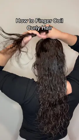 🖤 #curlyhair #curlyhairtutorial #fingercoiling #fingercoilingcurls 