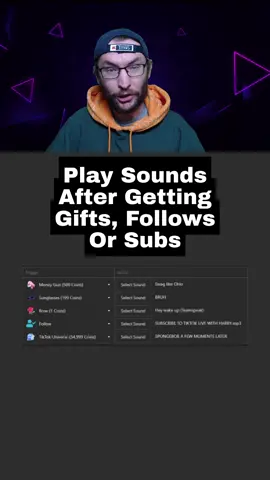 Automatically play sounds on your LIVE after receiving gifts, follows, subs or shares. TikFinity.#tiktoklivehelp #tiktoklivetutorial  #tiktokstreamer