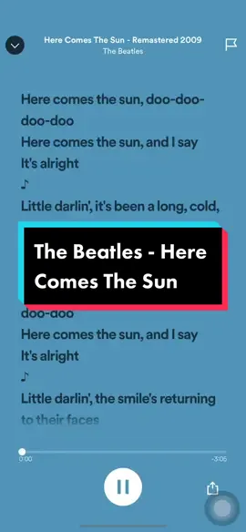 The Beatles - Here Comes The Sun 🔥🔥🔥 #thebeatles #thebeatlesherecomesthesun #herecomesthesun #thebeatlesfan #herecomesthesunthebeatles #song #music #musica #musically #tiktok #tiktokviral #tiktokviralvideo #tiktokviraltrending #tiktokmalaysia #tiktokindonesia #lyricsvideo #lyrics_songs #malaysia #malaysiatiktok #indonesia #indonesiatiktok #fyp #fypシ #fypage  #trending #trendingsong