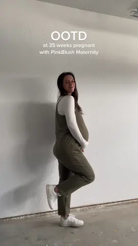 @pinkblushmaternity with the cutest jumpsuit for the bump! Use my code “MADBARRINGER25” on their site to save 25% 🫶🏼 details in bio  #pinkblushmaternity #prettyinpinkblush #pbambassador #pinkblushtiktok #pbpartner #pregnancystyle #maternityoutfit 