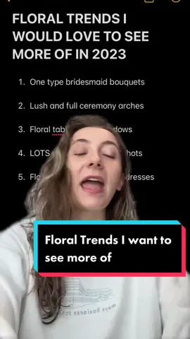 My top 5 2023 floral trends I’d love to see more of!  
