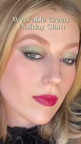 Gorgeous Grinchy Green Holiday Makeup 🌲💚 this look is such a statement, but also so wearable & perfect for any festivities! #greeneyescheck #christmasmakeuptutorial #holidaymakeuptutorial #greenmakeuplook #makeuptutorial #christmasmakeup2022 