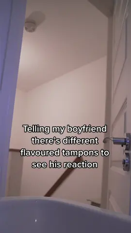 Telling my boyfriend there’s different flavoured tampons to see his reaction #fypage #foryoupage #fyppppppppppppppppppppppp #foryou 