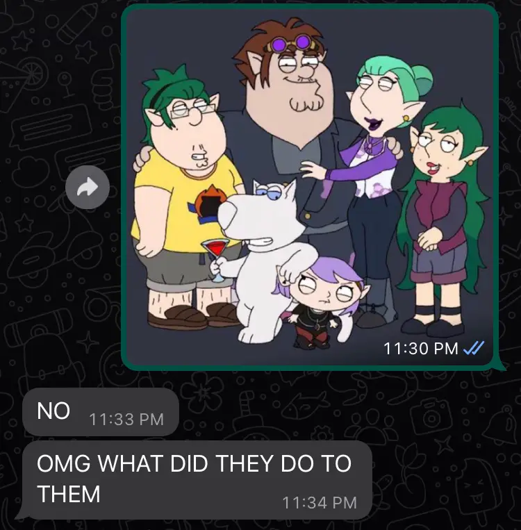 sending my sister some horrifying images #familyguy #bluey #theowlhouse 