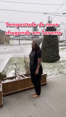 Tempestade de neve chegando em Toronto e região 🥶 #brasileirosnocanada #brasileirospelomundo #morarnocanada 